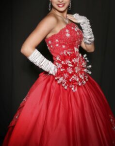 rojo dress quince